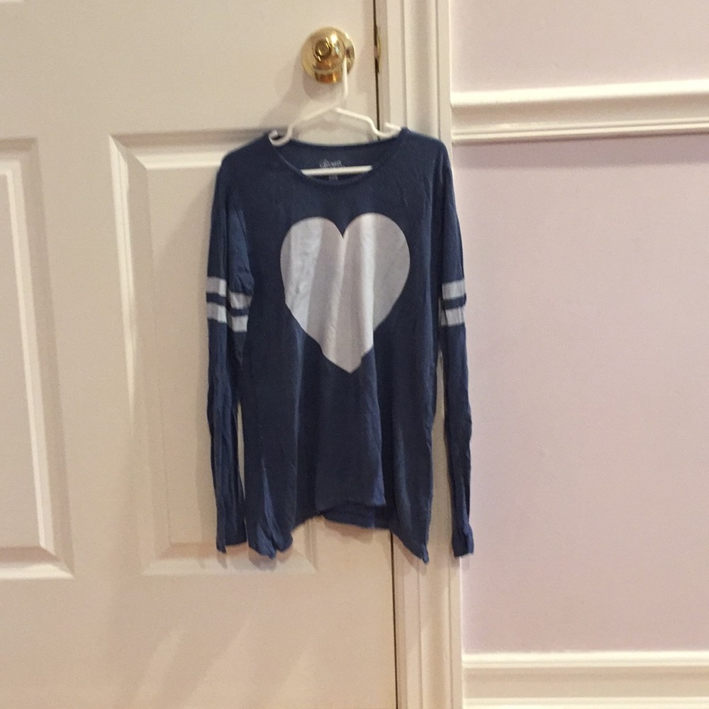 Flowers by Zoe blue long sleeve shirt